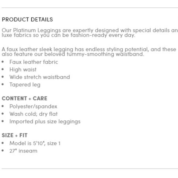 Torrid size 4 Full Length Signature Waist Faux Leather Legging - Picture 7 of 10